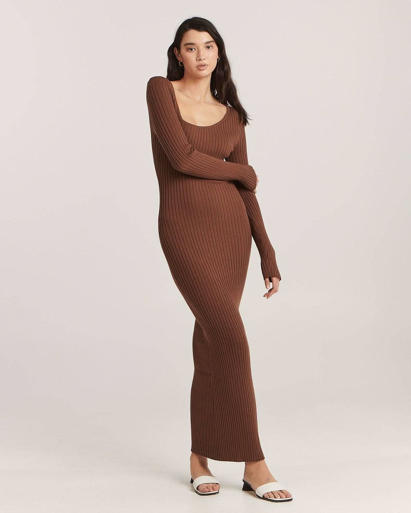 Laurette Midi Dress - Chocolate | Charlie Holiday BELLA n' BEAR Laurette Midi Dress - Chocolate | Charlie Holiday BELLA n' BEAR