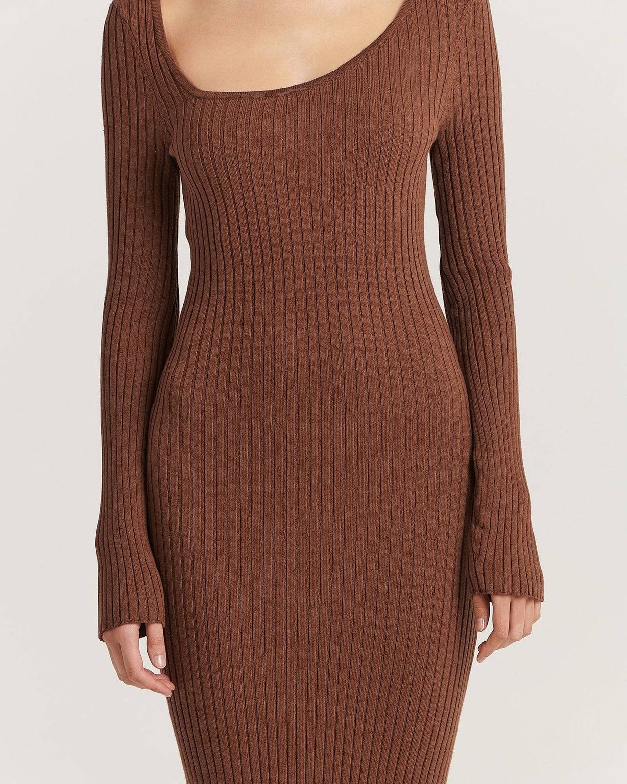 CHARLIE HOLIDAY Charlie Holiday Laurette Midi Dress - Chocolate BELLA n' BEAR