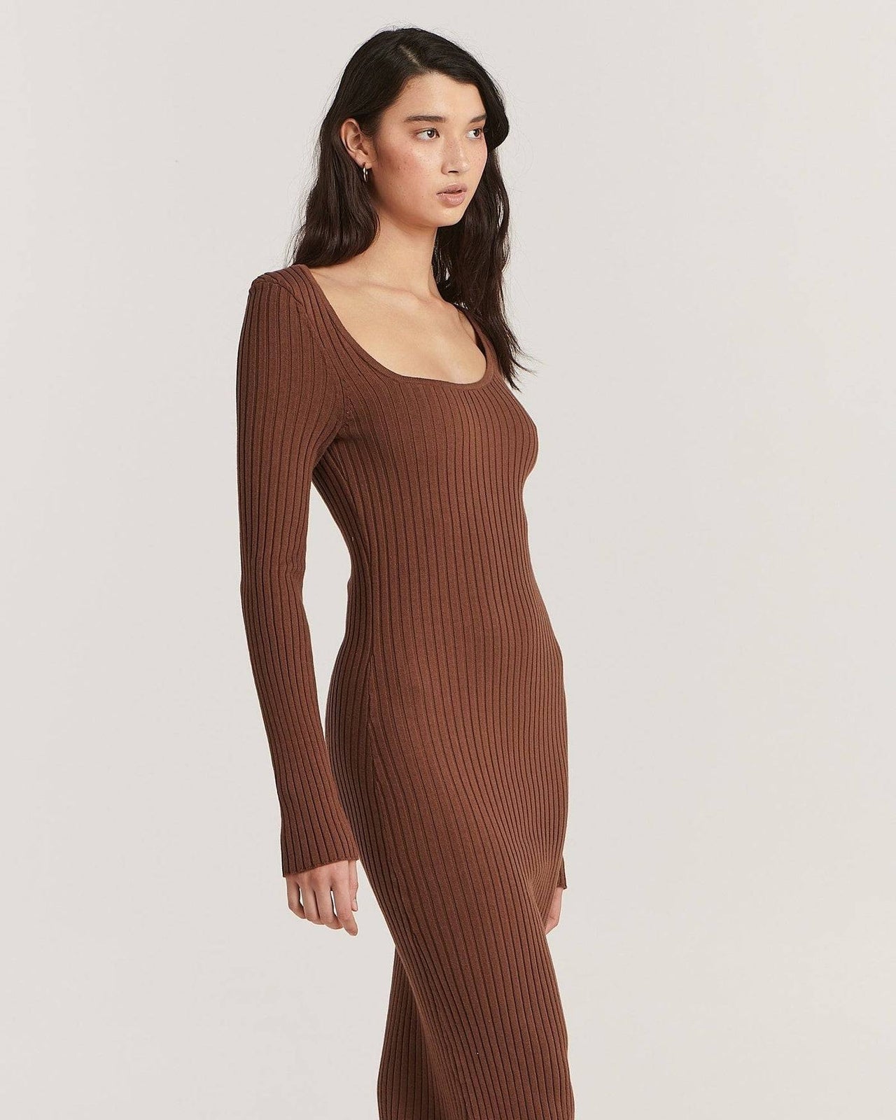 CHARLIE HOLIDAY Charlie Holiday Laurette Midi Dress - Chocolate BELLA n' BEAR