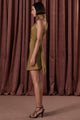 MISHA COLLECTION Misha Lillin Satin Mini Dress - Dusty Olive BELLA n' BEAR