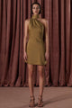 MISHA COLLECTION Misha Lillin Satin Mini Dress - Dusty Olive BELLA n' BEAR