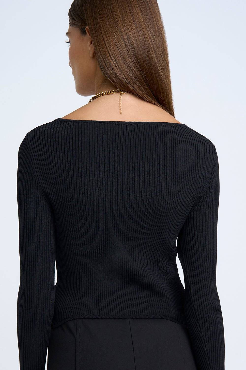 BY JOHNNY By Johnny Loretta Shape Knit Top - Black BELLA n' BEAR