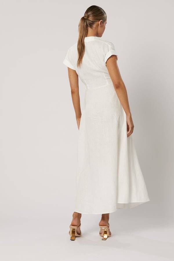 WINONA Winona Lulu Button Up Dress - White BELLA n' BEAR