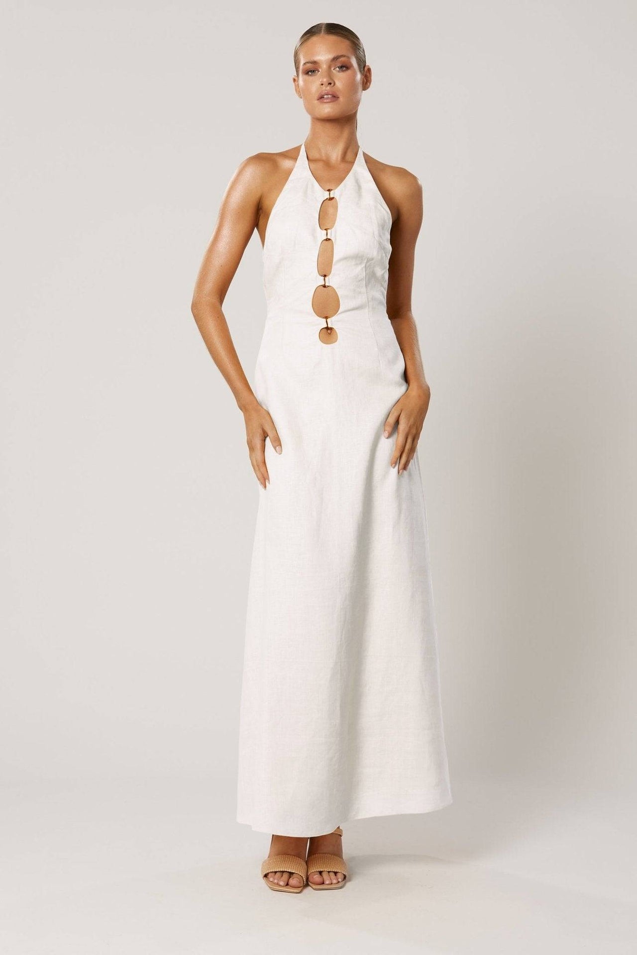 WINONA Winona Lulu Halter Dress - White BELLA n' BEAR