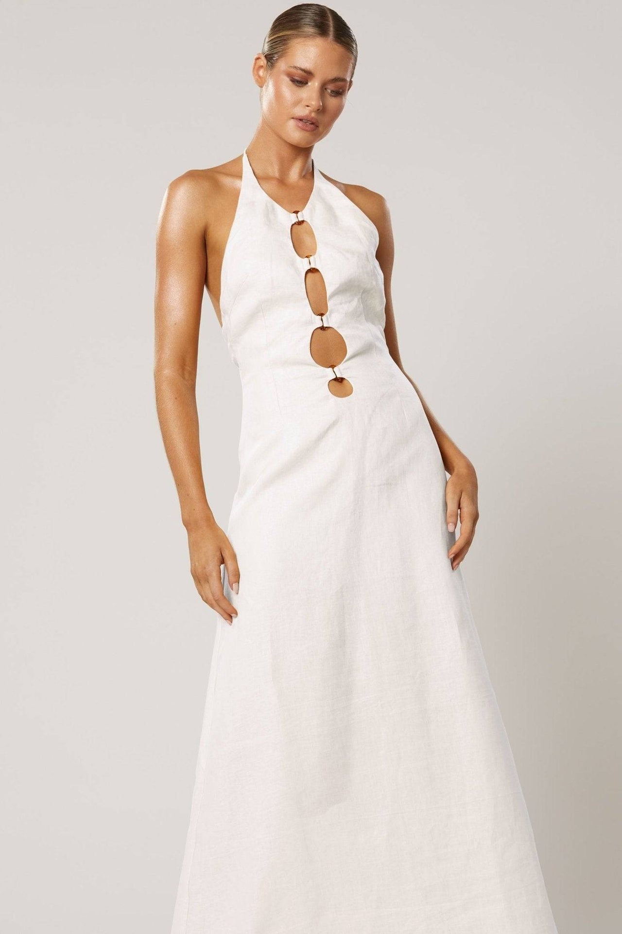 WINONA Winona Lulu Halter Dress - White BELLA n' BEAR