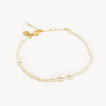 By Charlotte Lunar Light Pearl Bracelet - 18k Gold Vermeil