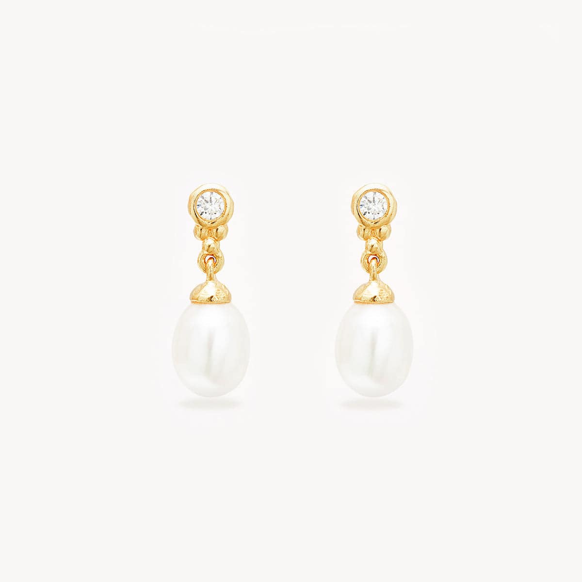 BY CHARLOTTE By Charlotte Lunar Light Pearl Stud Earring - 18k Gold Vermeil BELLA n' BEAR