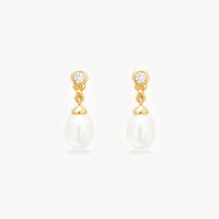 Thumbnail for BY CHARLOTTE By Charlotte Lunar Light Pearl Stud Earring - 18k Gold Vermeil BELLA n' BEAR