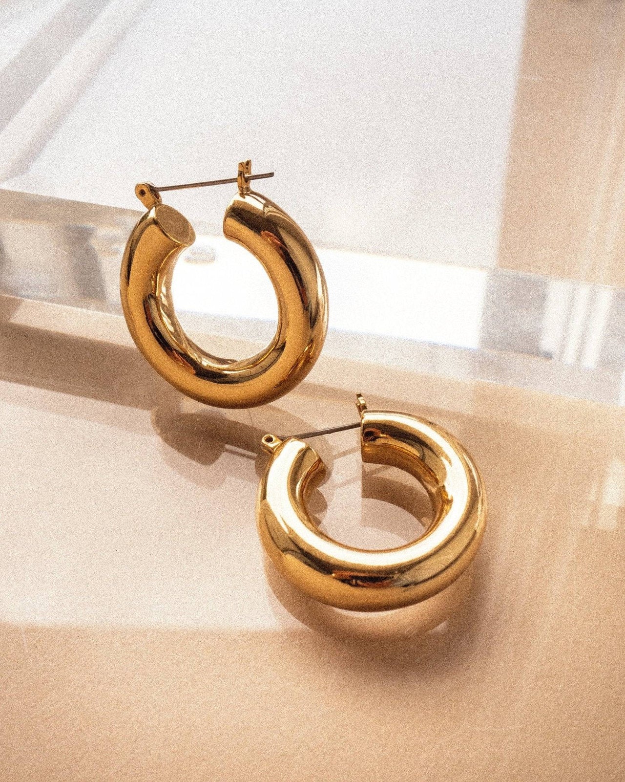 LUV AJ Luv Aj Malibu Tube Hoops - Gold BELLA n' BEAR