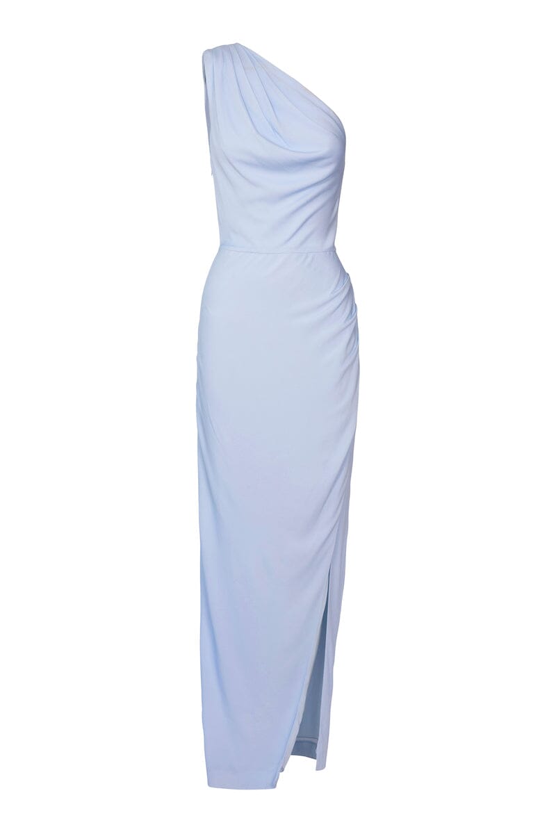 SOFIA THE LABEL Sofia The Label May Draped One Shoulder Gown - Powder Blue BELLA n' BEAR