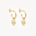 By Charlotte North Star Hoops - 18k Gold Vermeil