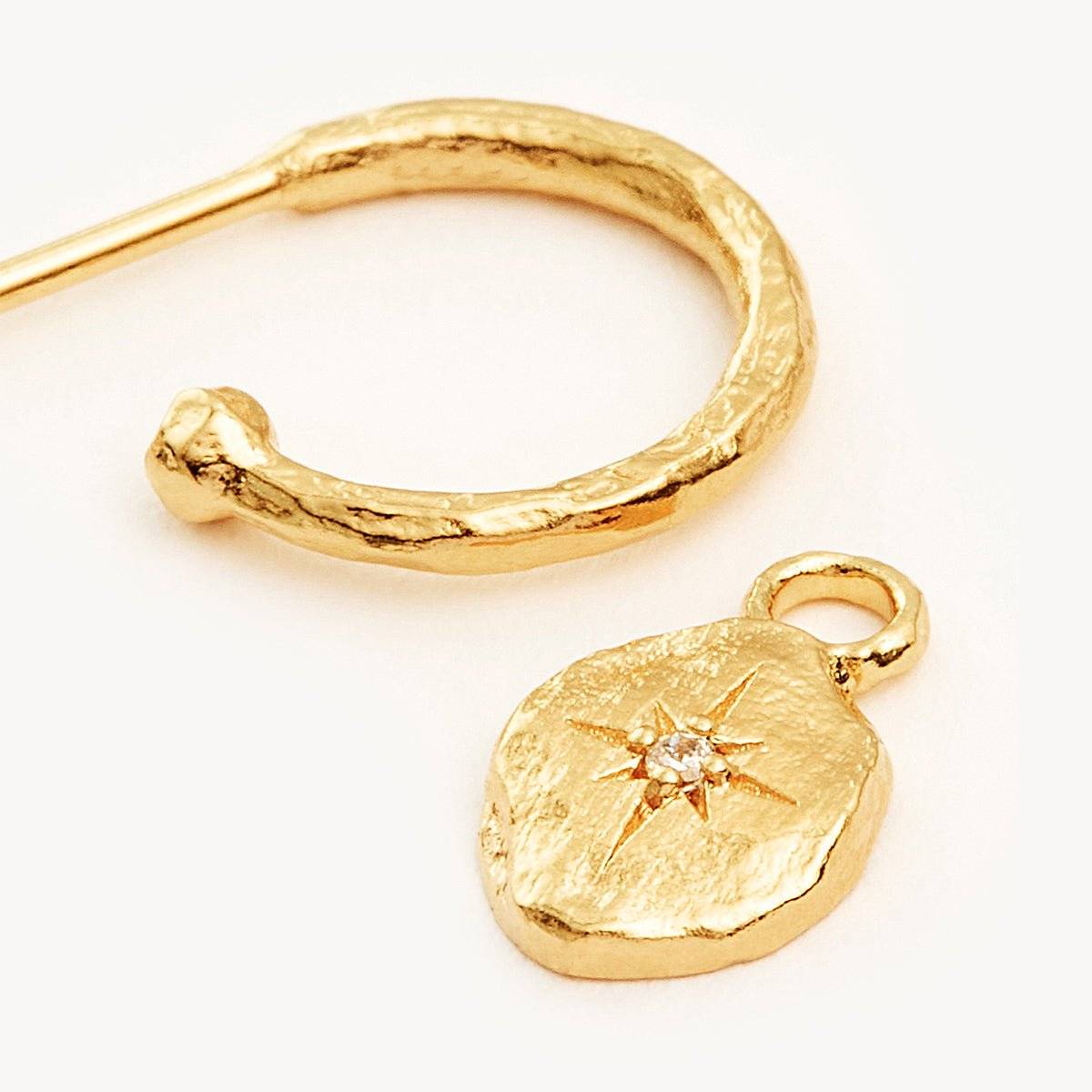 BY CHARLOTTE By Charlotte North Star Hoops - 18k Gold Vermeil BELLA n' BEAR