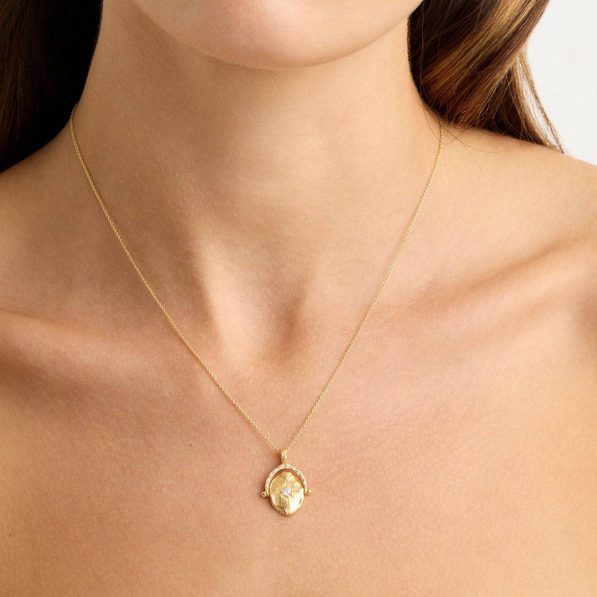 BY CHARLOTTE By Charlotte North Star Spinner Necklace - 18k Gold Vermeil BELLA n' BEAR