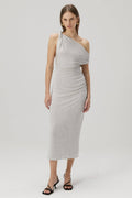 Vestido Misha Myra Midi-Silver Cloud