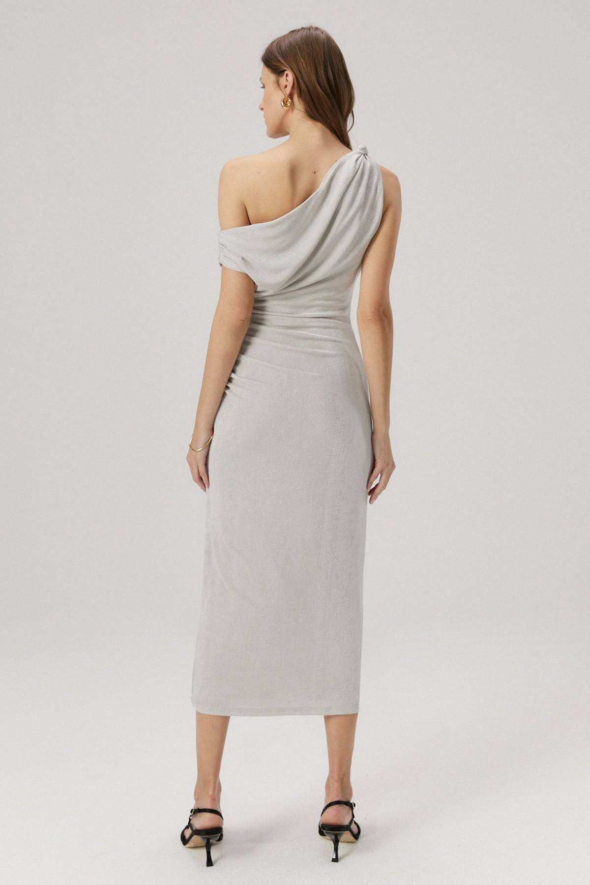 MISHA COLLECTION Misha Nyra Midi Dress - Silver Cloud BELLA n' BEAR