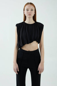 Thumbnail for THIRD FORM Third Form Overflow Drape Blouse - Black BELLA n' BEAR