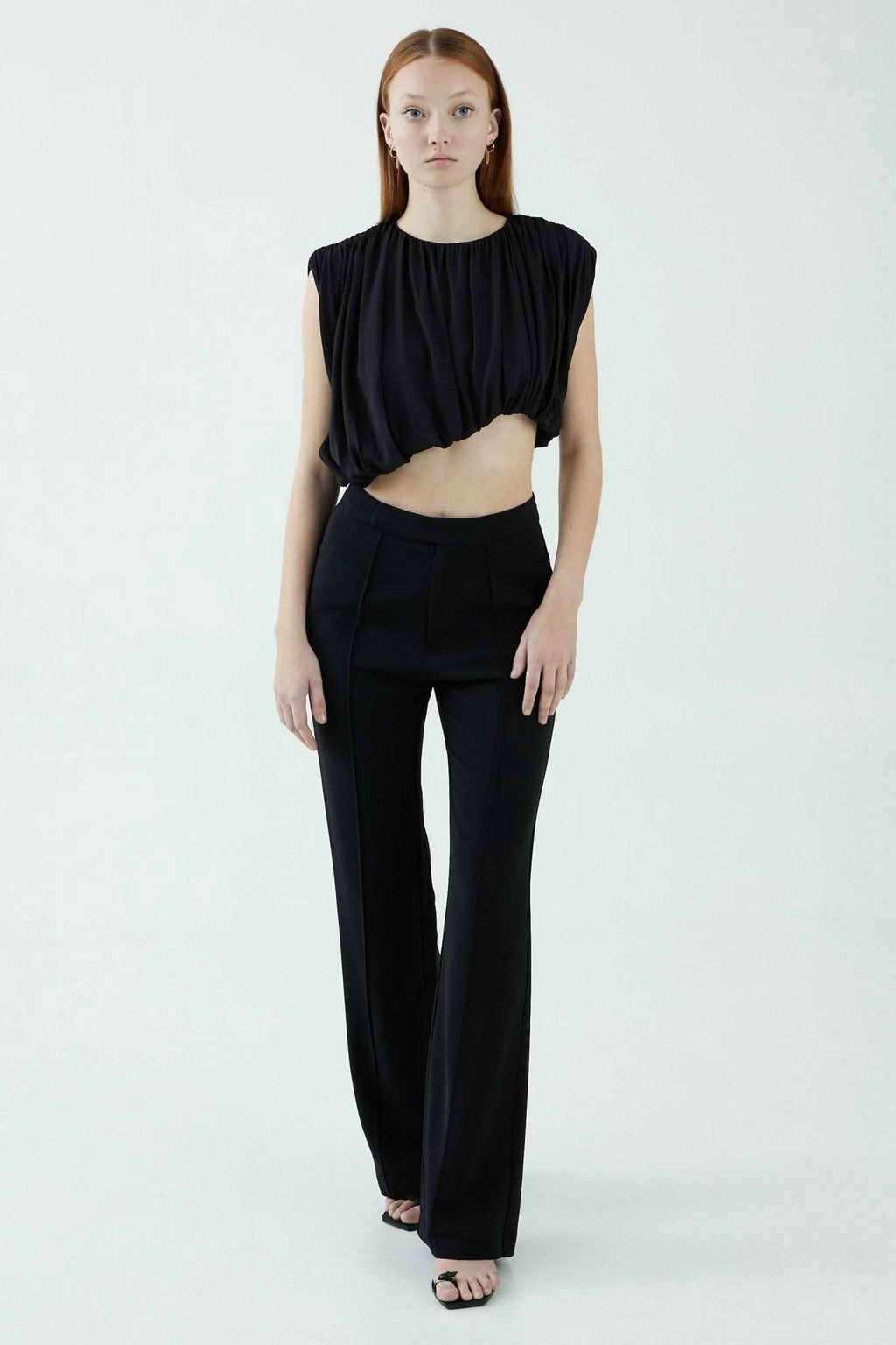 THIRD FORM Third Form Overflow Drape Blouse - Black BELLA n' BEAR