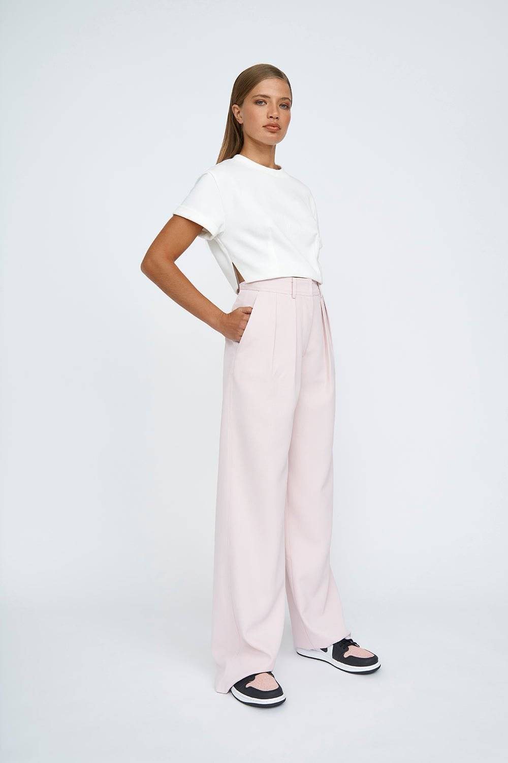 BY JOHNNY By Johnny Pleat Front Pant - Soft Pink BELLA n' BEAR