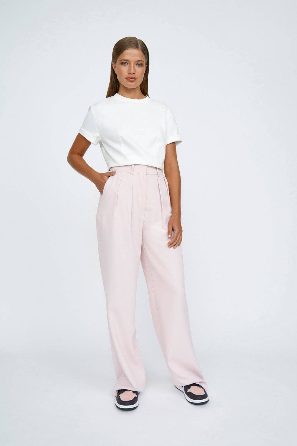 BY JOHNNY By Johnny Pleat Front Pant - Soft Pink BELLA n' BEAR