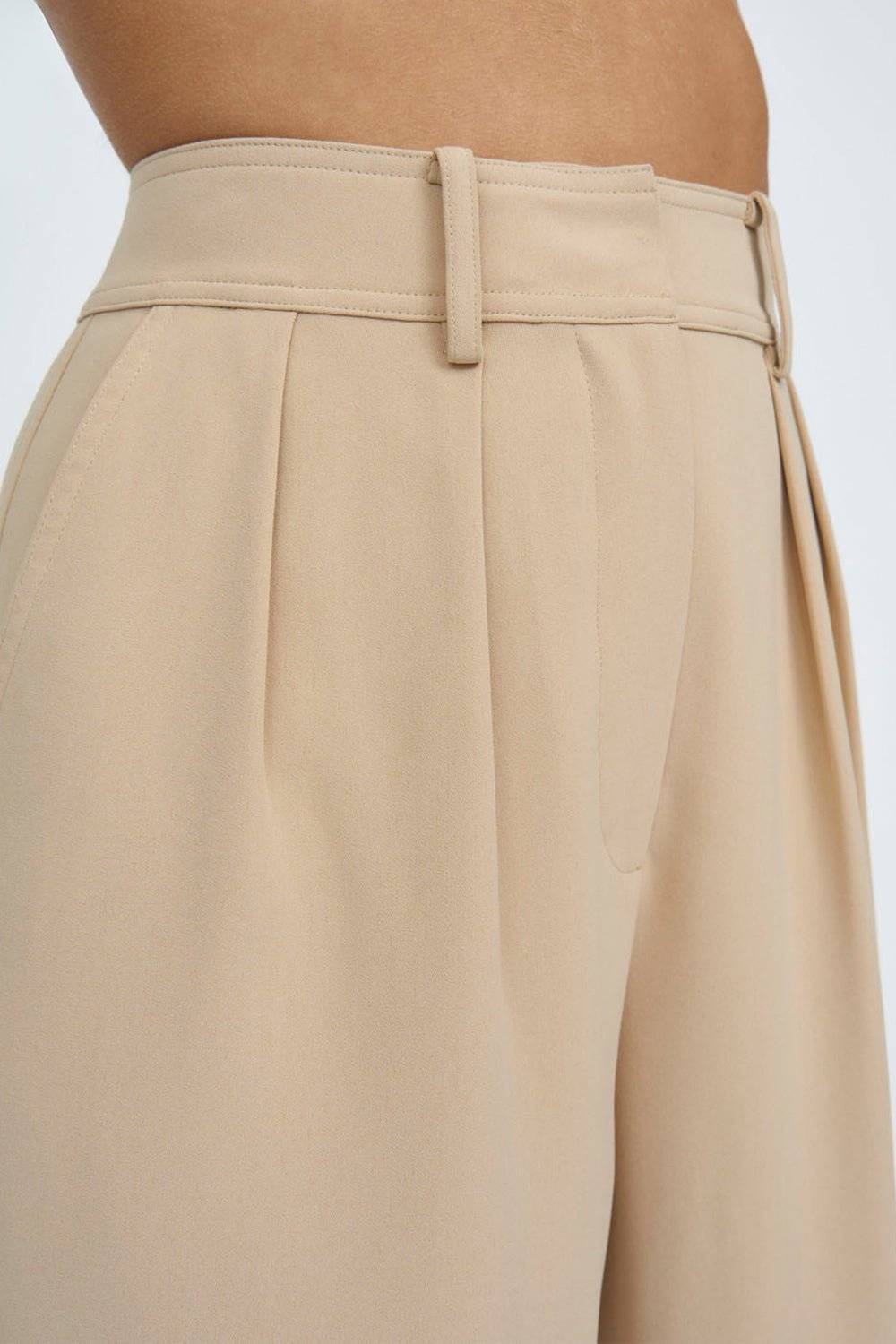 BY JOHNNY By Johnny Pleat Front Pant - Sand BELLA n' BEAR