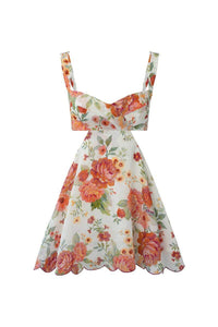 Thumbnail for SOFIA THE LABEL Sofia The Label Posy Cut Out Mini Dress - Sunset Floral BELLA n' BEAR