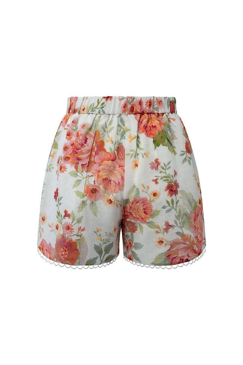 SOFIA THE LABEL Sofia The Label Posy High Waisted Shorts - Sunset Floral BELLA n' BEAR