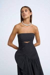 Thumbnail for BY JOHNNY By Johnny Roberta Frill Strapless Gown - Black BELLA n' BEAR