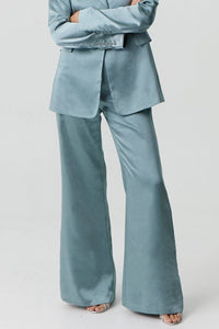 Thumbnail for THIRD FORM Third Form Satin Flare Trouser - Powder White, Wave BELLA n' BEAR