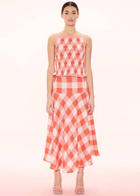 Thumbnail for APARTMENT CLOTHING Apartment Clothing Sia Midi Skirt - Pink Red Gingham BELLA n' BEAR