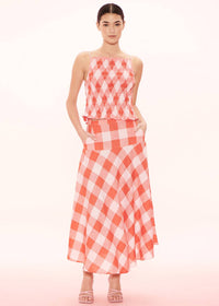 Thumbnail for APARTMENT CLOTHING Apartment Clothing Sia Midi Skirt - Pink Red Gingham BELLA n' BEAR