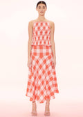 Wohnung Kleidung Sia Shirred Cami - Pink Red Gingham