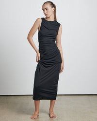 Thumbnail for BARE BY CHARLIE HOLIDAY Bare By Charlie Holiday The Fitted Midi Dress - Black BELLA n' BEAR