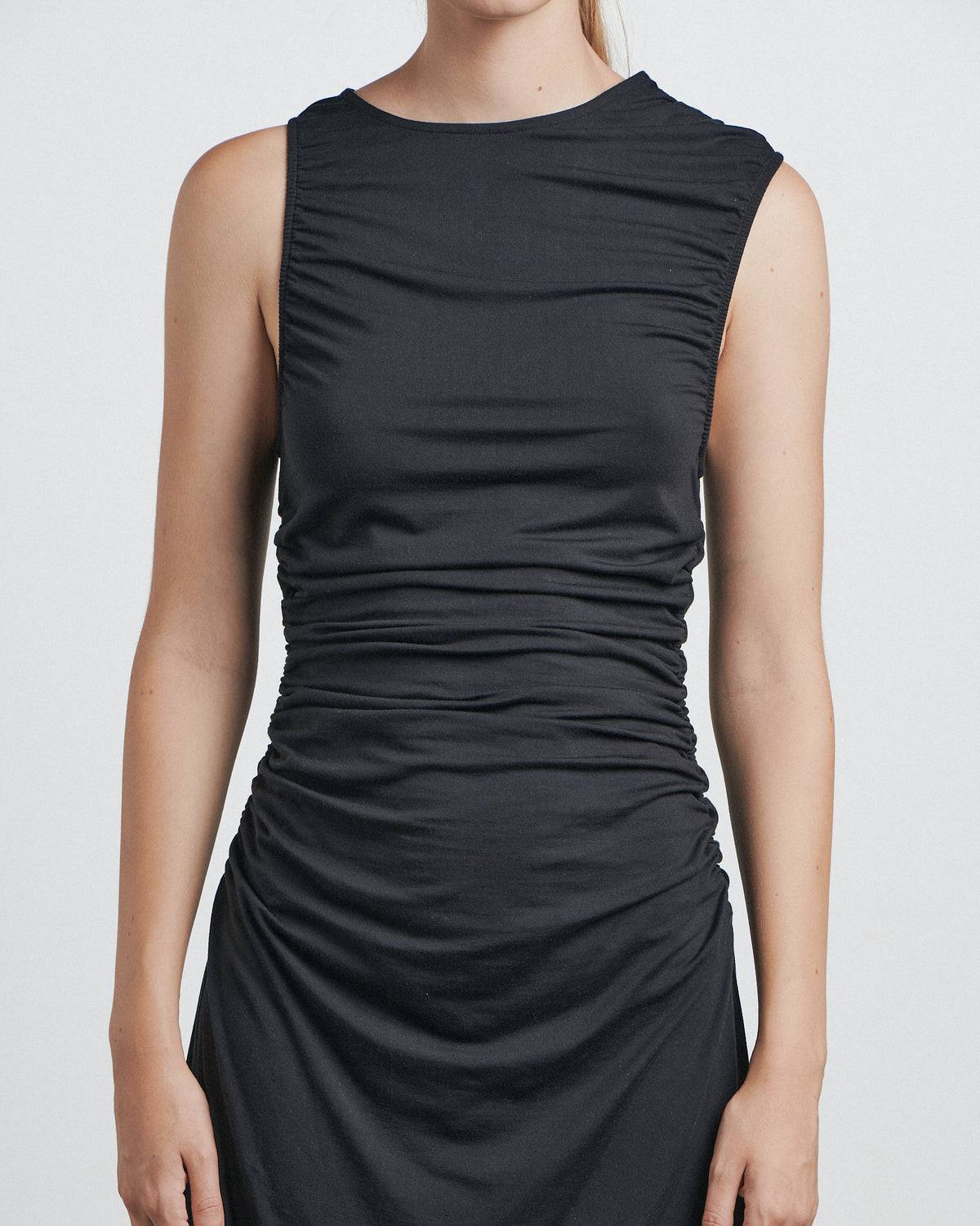 BARE BY CHARLIE HOLIDAY Bare By Charlie Holiday The Fitted Midi Dress - Black BELLA n' BEAR