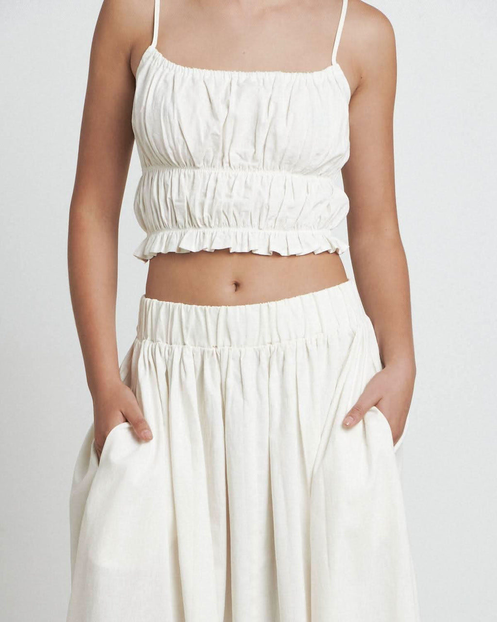 BARE BY CHARLIE HOLIDAY Bare by Charlie Holiday The Gathered Top - Coconut Milk BELLA n' BEAR