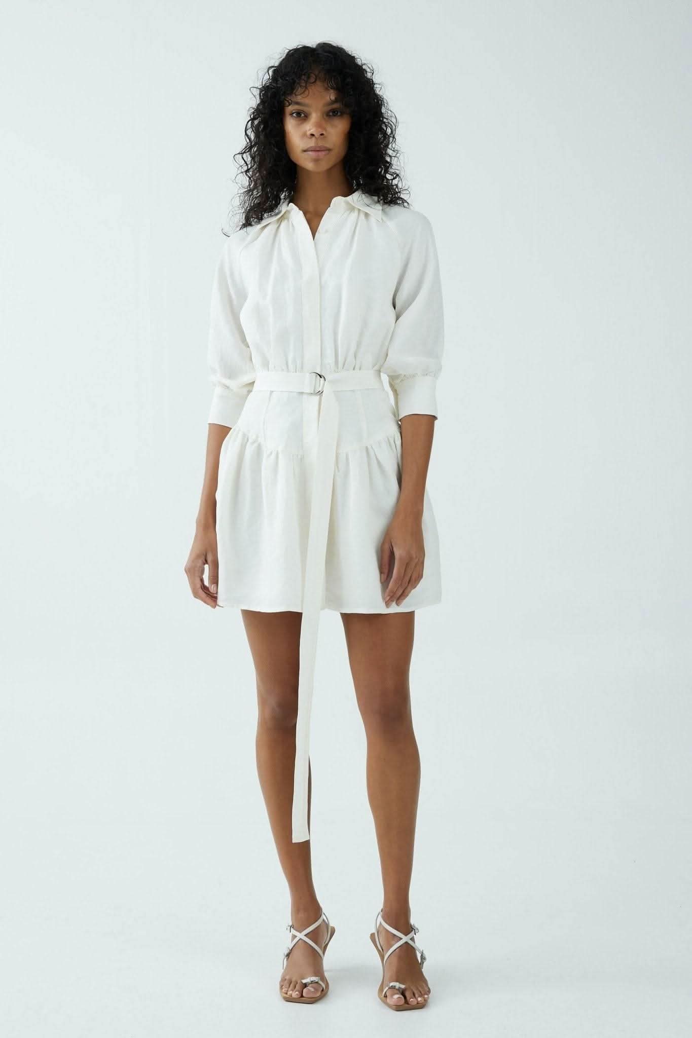 THIRD FORM Third Form Tight Lipped Shirt Dress - Off White BELLA n' BEAR