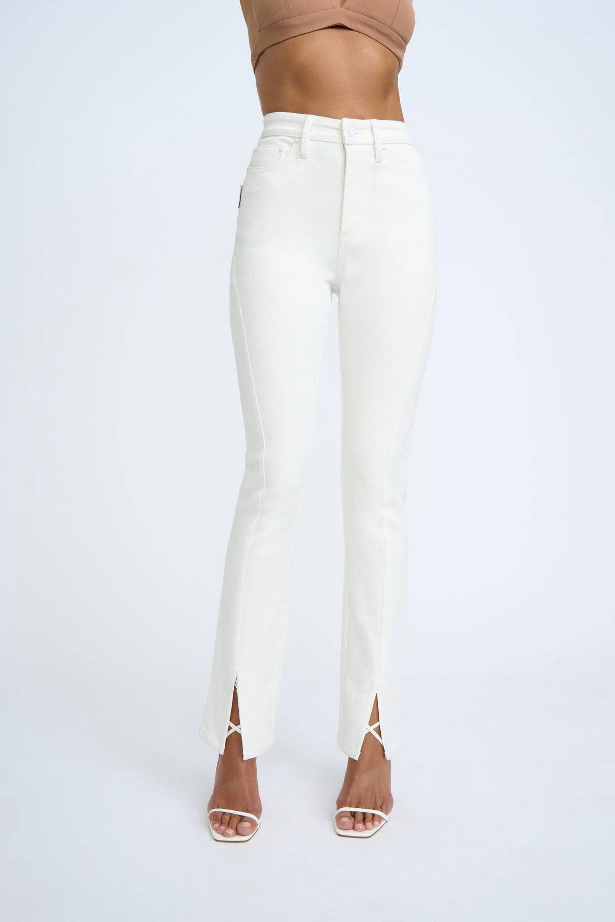 BY JOHNNY By Johnny Twist Split Skinny Jean - White BELLA n' BEAR