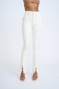 Thumbnail for BY JOHNNY By Johnny Twist Split Skinny Jean - White BELLA n' BEAR