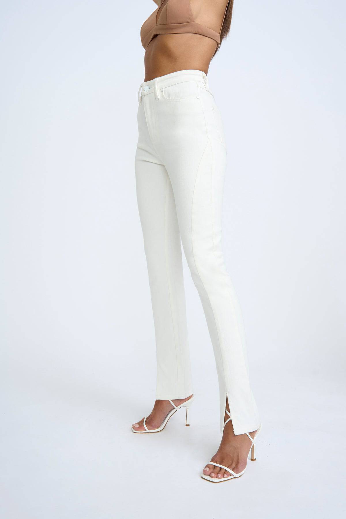 BY JOHNNY By Johnny Twist Split Skinny Jean - White BELLA n' BEAR