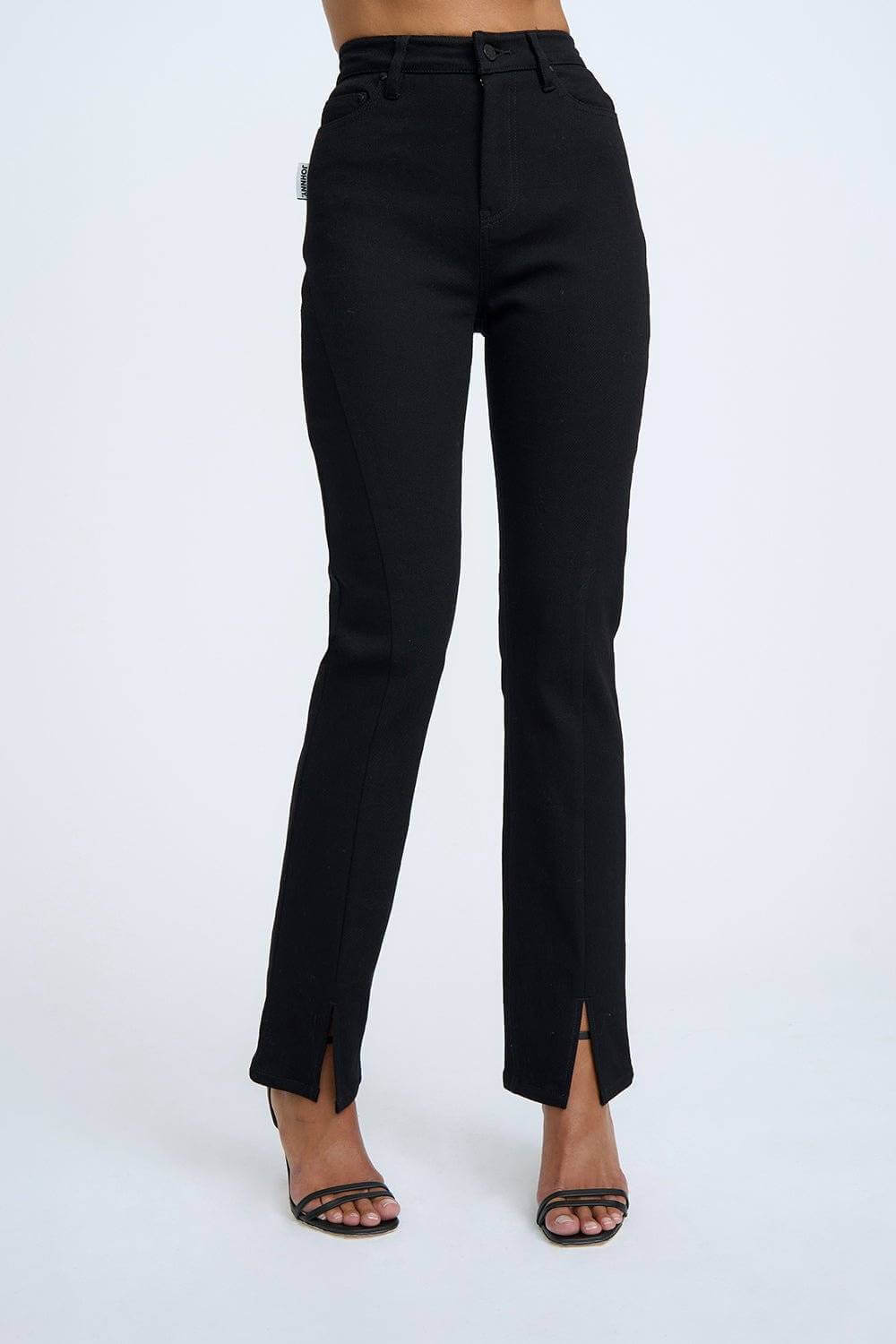 BY JOHNNY By Johnny Twist Split Skinny Jean - Black BELLA n' BEAR