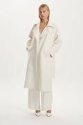 Third Form Uncover Woolen Trench Coat-Crema