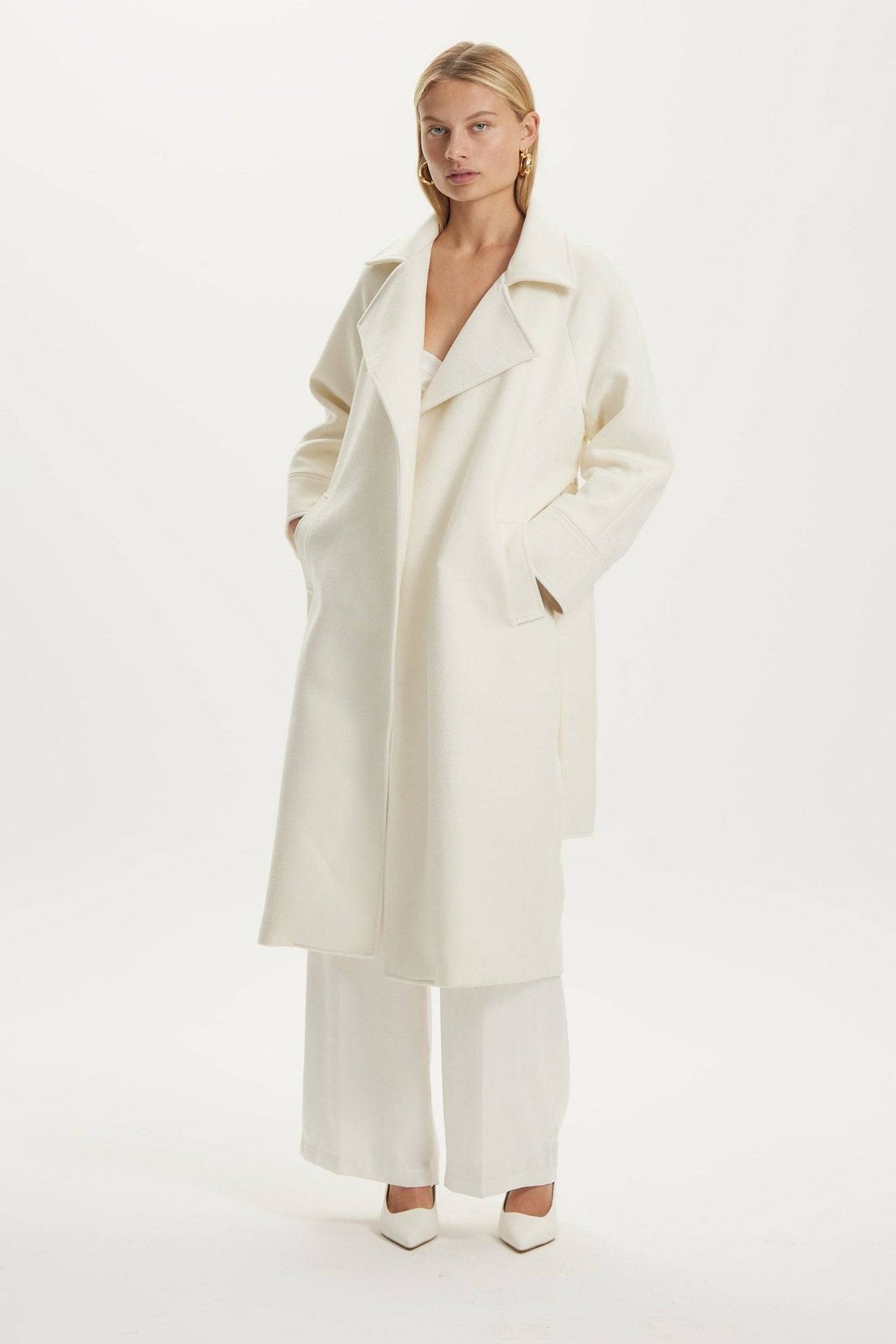 THIRD FORM Third Form Uncover Woolen Trench Coat - Cream BELLA n' BEAR