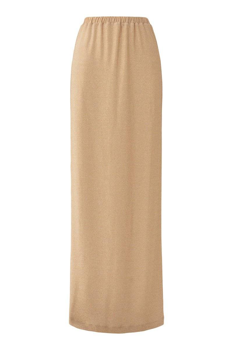 SOFIA THE LABEL Sofia The Label Valentina High Waist Maxi Skirt - Gold Lurex BELLA n' BEAR