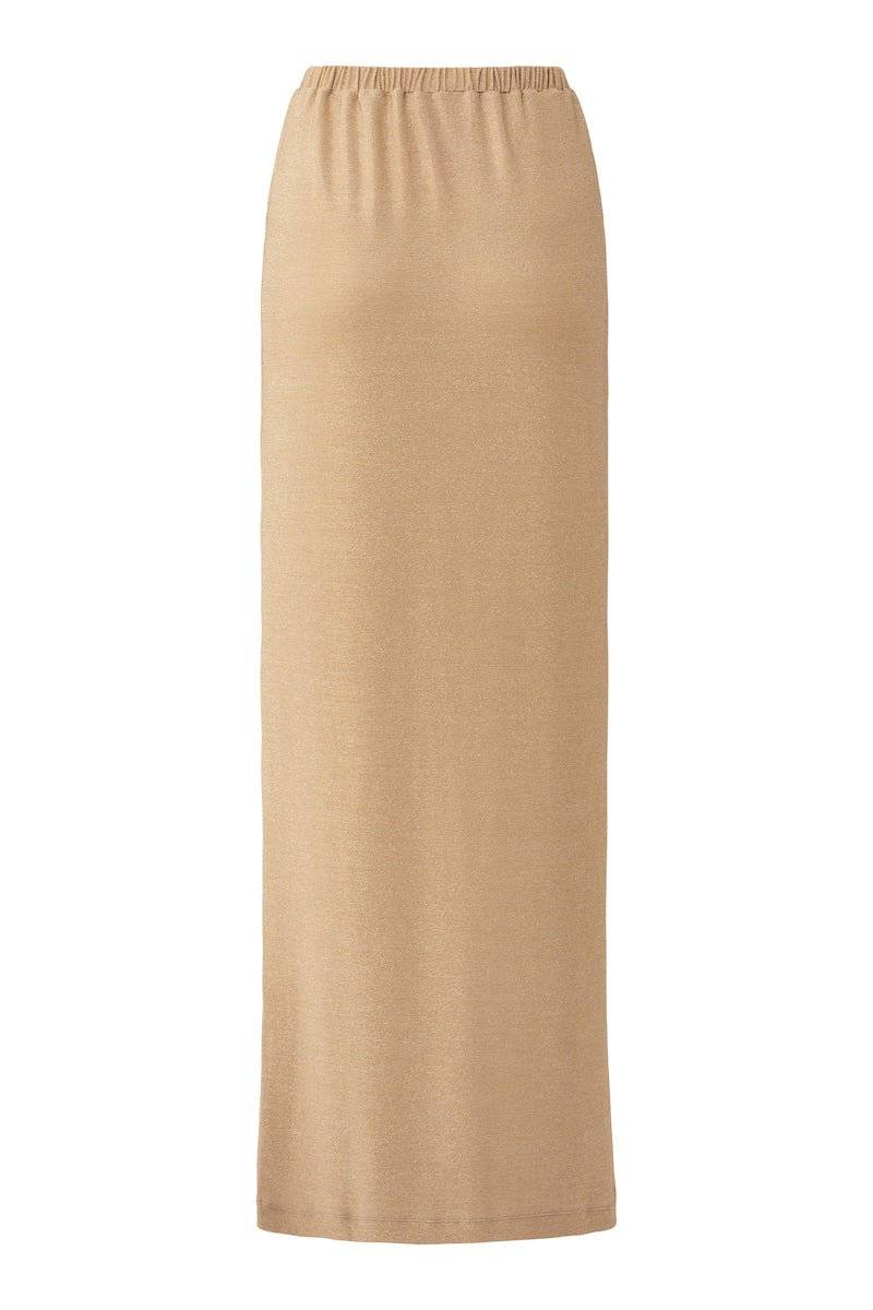 SOFIA THE LABEL Sofia The Label Valentina High Waist Maxi Skirt - Gold Lurex BELLA n' BEAR