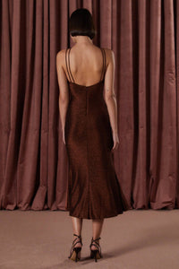 Thumbnail for MISHA COLLECTION Misha Veronika Slinky Jersey Midi Dress - Copper BELLA n' BEAR