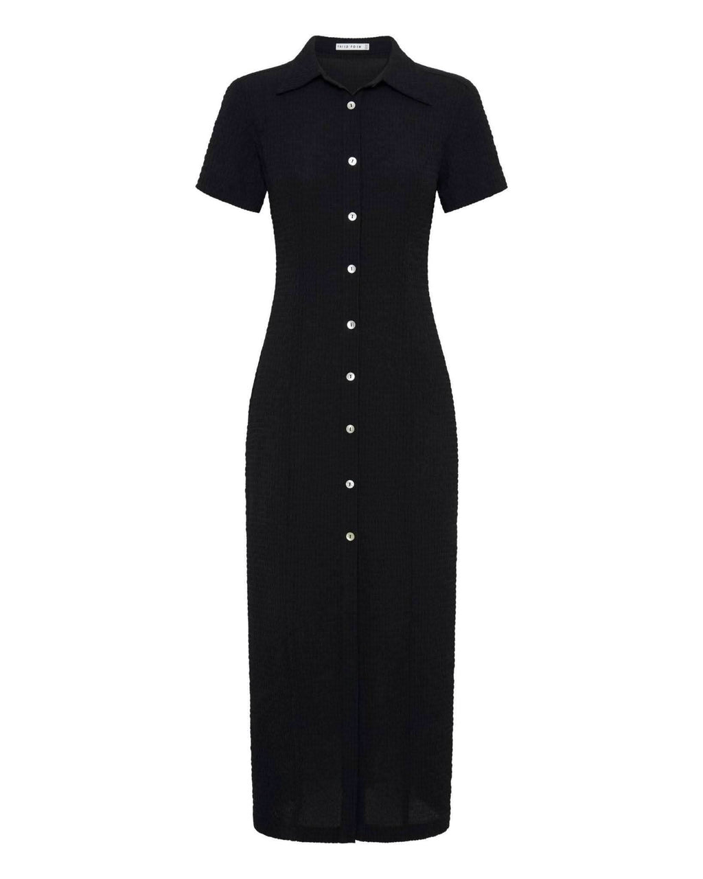 THIRD FORM Third Form Waffle Midi Shirt Dress - Mint, Black BELLA n' BEAR