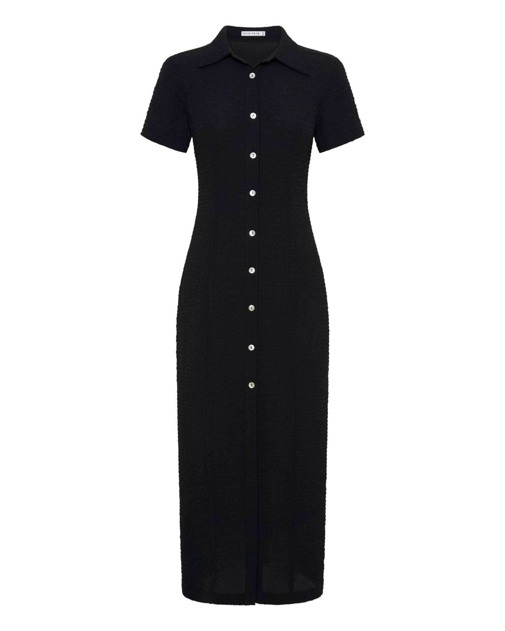 THIRD FORM Third Form Waffle Midi Shirt Dress - Mint, Black BELLA n' BEAR